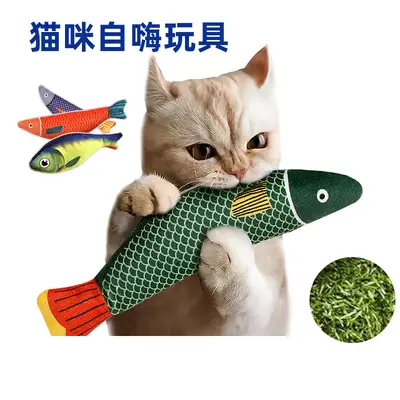 Kedi oyuncağı, catnip balık, ısırıklı - 1