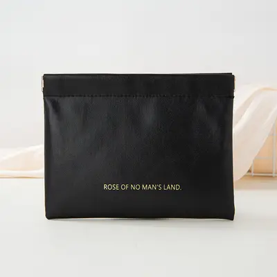 Auto-Close Cosmetic Storage Bag Portable Travel Pouch PU Leather Lipstick Organizer Small Bag In Stock