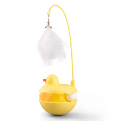 Roly-Poly Feather Bell Cat Toy with Washable Teaser Wand - 6