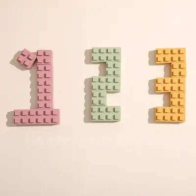 Baby silicone large blocks, chewable stacking toy
