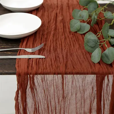 Balinese Gauze Crinkle Bohemian Table Runner - 7