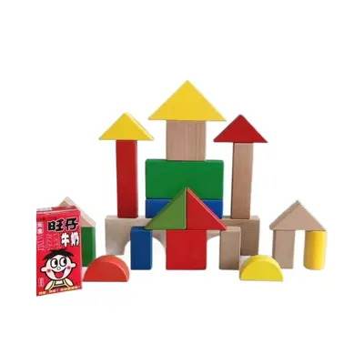 Wooden Large-Piece Building Blocks for Ages 1-2