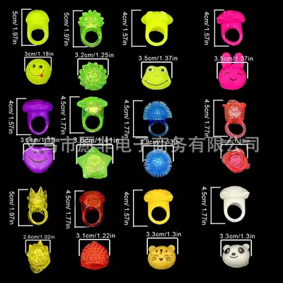 Soft TPR Animal Glowing Ring, Children's Party Light Toy