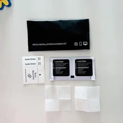 Mobile Phone Tempered Glass Screen Protector Cleaning Alcohol Wipes Film Application Auxiliary Bilingual Chinese and English Alcohol Wipes 1-2 Dry and Wet Wipes Auxiliary Tool Kit