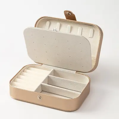 Tägliche Luxus-Schmuckschatulle Ohrring-Halsketten-Ring-Aufbewahrungsbox Großhandel Doppelschicht tragbare Anti-Oxidations-Schmuckaufbewahrungsbox - 13