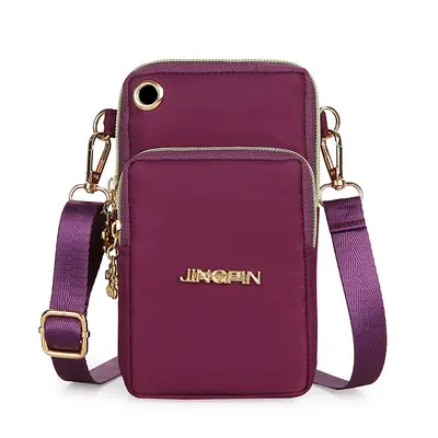 Handytasche Damen vertikal Schulter Umhängetasche 2025 neu Nylon Oxford Gewebe Schultertasche mit Reißverschluss Münzgeldbörse - 6