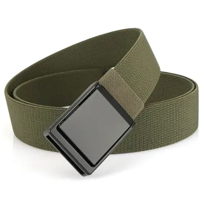 Automatic Buckle Elastic Belt, 3.8 cm, Trimmable Men's Belt - 8