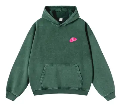 Y2 Ağır Kumaş Kapüşonlu Sweatshirt, 3D Dijital Baskılı Böcek Grafiti, Hava Katmanlı - 12