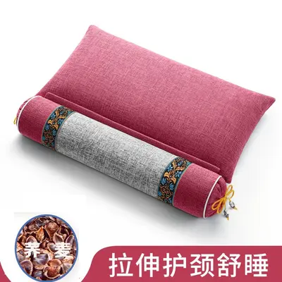 Cervical spine pillow, special sleep neck pillow, sleep aid pillow, cylindrical buckwheat seed hard buckwheat hull vertebra pillow - 13