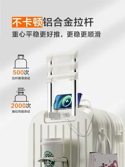 Lightweight Wheeled Suitcase with Combination Lock - 3