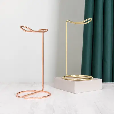 Metal Headphone Stand Desktop Creative Storage Display Stand Wholesale Home Jewelry Necklace Holder Gold Storage Rack Decoration