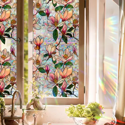 Colored Electrostatic Glass Film, Anti-Peeping, Removable Window Privacy Sticker - 4