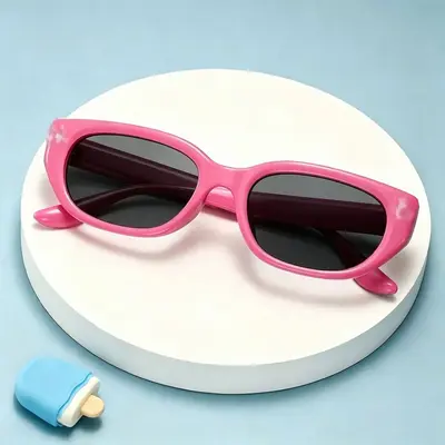 Rosa Cat-Eye-Konzertsonnenbrille im Star-Stil - 2