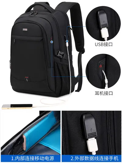Grenzüberschreitender neuer Rucksack für Herren mit großer Kapazität komfortabler Rucksack multifunktionaler Geschäfts- und Reiserucksack Laptoptasche Rucksack für Mittel- und Oberschüler - 5