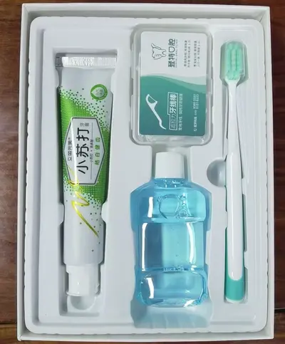 Oral care set, toothpaste and brush, gift box - 9