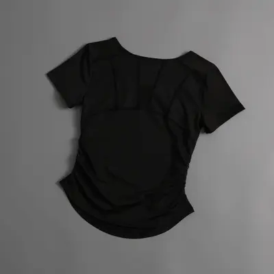 Women's Short Sleeve Quick-Dry Mesh Back Yoga Top - 7
