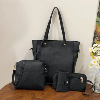 Tassel Mother-and-Child Bag Set, 4 Pieces, Large Capacity - 7