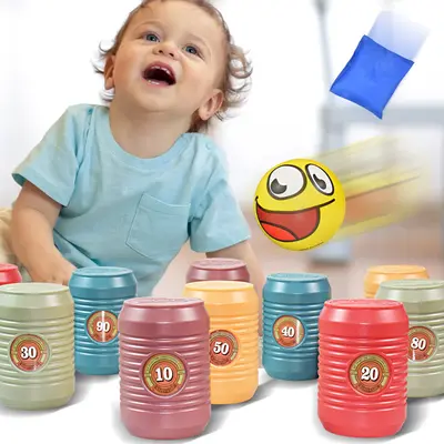 Interactive Ring Toss and Bowling Toss Set, Early Education Toy for Kids - 5