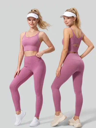 Damen Yoga-Set mit hoher Taille und Po-Lifting-Effekt - 5
