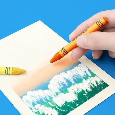 Çocuk boyama mum boya seti 6 renk 8 renk 12 renk 24 renk yaratıcı DIY grafiti yağlı pastel boyama boya kalemi