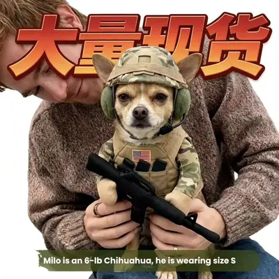 Dog Harness with MOLLE System, 1000D Tactical Vest