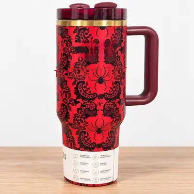 40 oz paslanmaz çelik buz bardağı, saplı, 304, pipetli