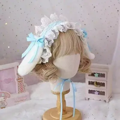 Lolita Style Bow Rabbit Ear Headband - 7