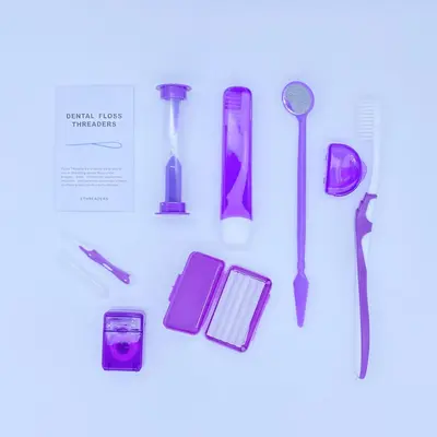 Zahnspangen-Pflege-Set, weiches Zahnbürste, Wachs, Retrakteur - 2