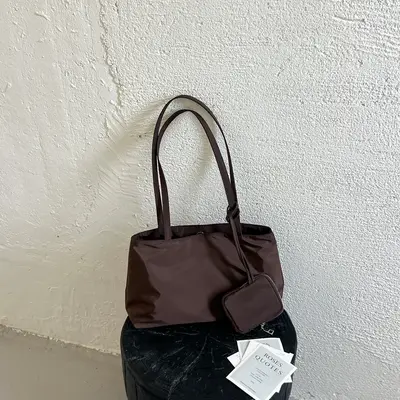 Elegante kleine Damen-Schultertasche im koreanischen Stil, einfarbig - 8