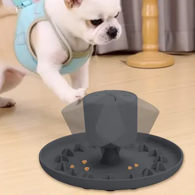 Silicone Dog Treat Dispensing Toy and Slow Feeder Bowl