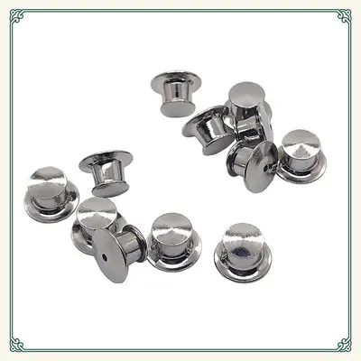 Metall-Abzeichen-Brosche mit Kappenverschluss, nähfrei, abnehmbar