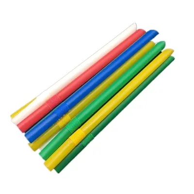 Tek Kullanımlık Kıvrımlı Pipet, 100 Adet, Bireysel Ambalajlı