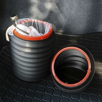 Auto-Mülleimer, multifunktionaler, faltbarer, teleskopischer 4-Liter-Eimer, Müllsack, kreative Aufbewahrungsmaterialien