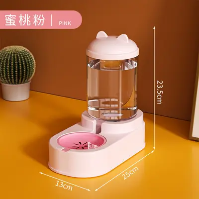 Cordless Mobile Cat and Dog Water Fountain with Integrated Food Bowl - 11