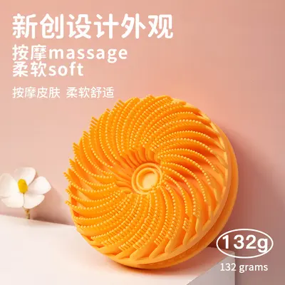 Silikon-Shampoo-Bürste mit Griff, hautfreundlich, Tiefenreinigung, Peeling-Bade- und Gesichtsbürste, Silikon-Badebürste.