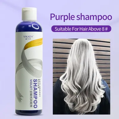 VIKADA Purple Shampoo for Post-Dye Care, Ash Grey and Silver Hair - 6