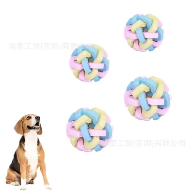 TPR Çanlı Köpek Topu, Macaron Tasarım, Eğitici ve Diş Temizleyici - 5