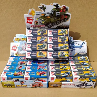 Building Blocks 1801 Series 8-in-1 Tank, Airplane and Fire Truck