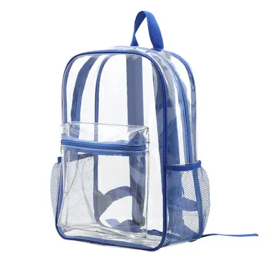 Sınır ötesi Amazon şeffaf sırt çantası su geçirmez PVC saklama büyük kapasiteli öğrenci okul çantası unisex sırt çantası jöle çanta - 5