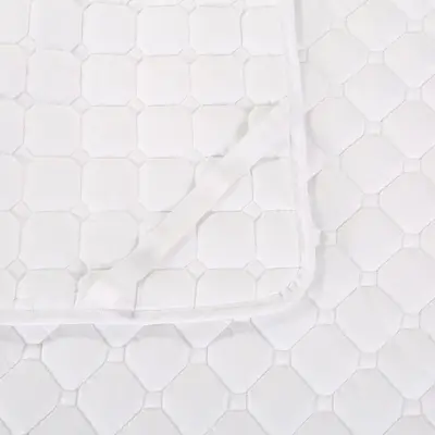 Hotel Mattress Protector Pad, Polyester-Cotton Quilted, Non-Slip - 4