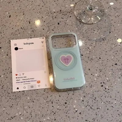 Samsung A57/A56 mintgruenes Herz magnetische Handyhuelle stoßfest