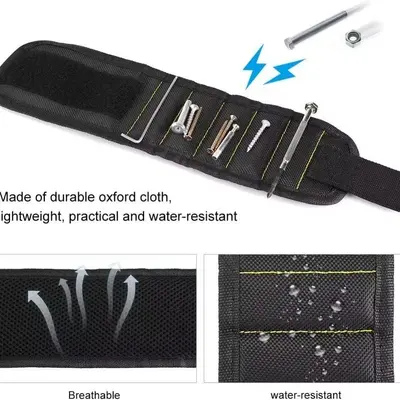 Yapışkanlı Velcro donanım aracı tornavida vidaları ile sınır ötesi manyetik bilek kayışı manyetik manyetik bilek kayışı - 6