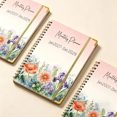 2027-2029 A4 Large Monthly Work Planner Agenda Book and Annual Calendar - 3