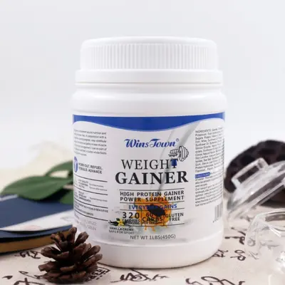 Weight-Gainer-Proteinpulver, pflanzlich, schnelllöslich