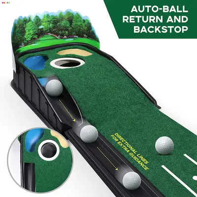 Golf Putting Practice Mat for Indoor and Outdoor Training