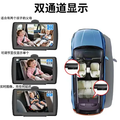Car monitor 4.3 inch, wide angle, night vision