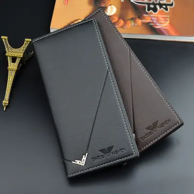 Slim Vertical Long Men's Wallet, Soft, Large Capacity, Multi-Card Slots - 1
