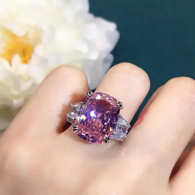 15 karat renkli strass yüzük, ayarlanabilir - 3