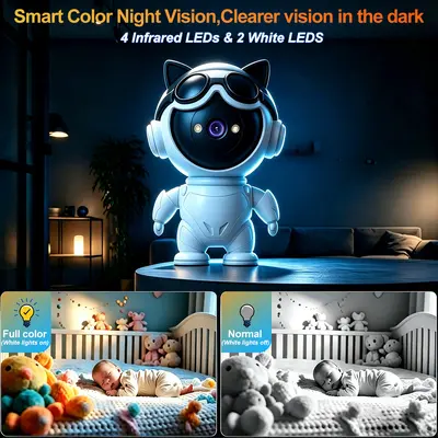 Tuya Smart WiFi Cartoon Robot Security Surveillance Mobile Remote Control HD Night Vision 5G Camera