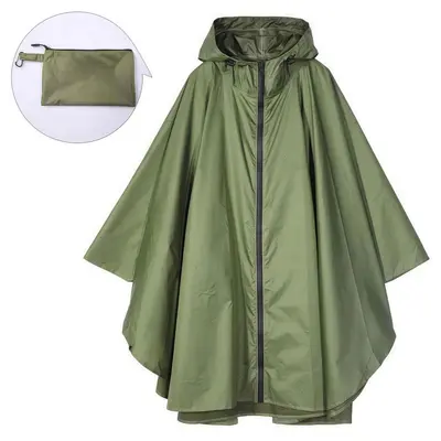Japon ve Kore moda unisex panço yağmurluk açık bisiklet yürüyüş panço hafif baskılı fermuarlı yağmurluk panço - 8